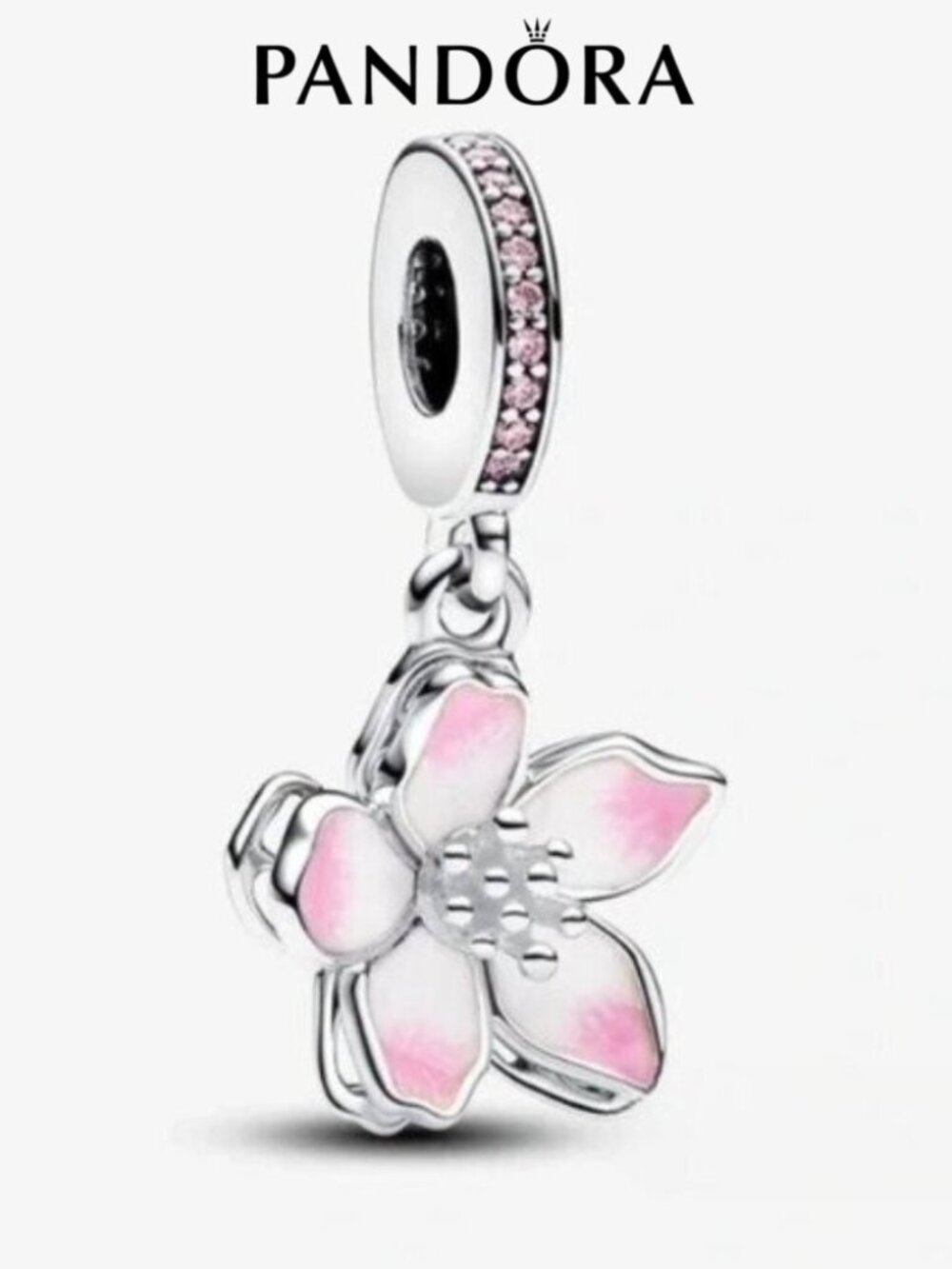 New Pandora Cherry Blossom Dangle Charm
